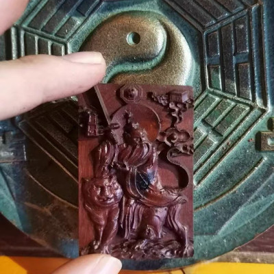 MẶT DÂY CHUYỀN TRƯƠNG THIÊN SƯ  TRỪ TÀ , MANG BÌNH AN BẰNG GỖ TÁO SÉT ĐÁNH