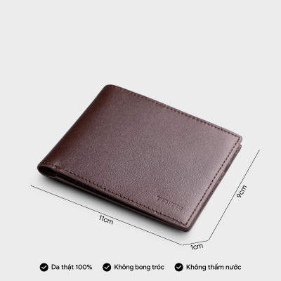 Ví nam da bò Trita ( Thời trang nam dáng ngang kiểu mỏng - Ví da RVN15 )