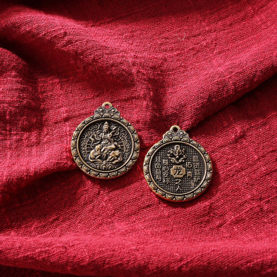 Dây chuyền mặt Phật phật Phật Phổ Hiền Bồ Tát - Phật bản mệnh người tuổi Thìn - MV03