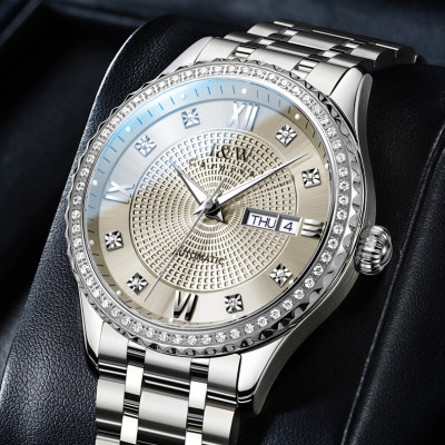 Đồng hồ nam chính hãng IW CARNIVAL IW615G-2 Kính sapphire ,chống xước ,Chống nước 50m ,Bảo hành 24 tháng,Máy cơ (Automatic),dây kim loại thép không gỉ 316L, thiết kế đơn giản dễ đeo