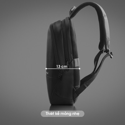 Balo laptop 14” KINGBAG ERIC mỏng nhẹ, phong cách mới, trượt nước, có ngăn máy tính bảng, đai vali tiện dụng - Hàng chính hãng