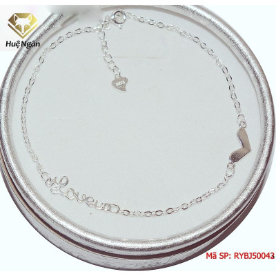 Lắc chân bạc Ý 925 Huệ Ngân - Love in Love RYBJ50042