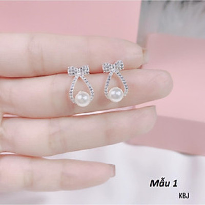 Bông tai bạc thời trang treo trai chất liệu bằng bạc s925 SA0580 - Bạc trang sức PKG