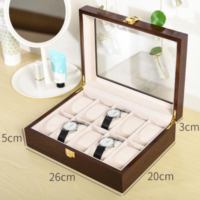Hộp đồng hồ 10 ngăn bằng gỗ 26x20x5cm 0187