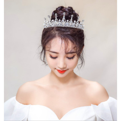 Vương miện cô dâu đài các đá và ngọc trai VM13