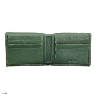 Ví Nam Size Trung Cao Cấp ANILINE PEBBLE, Da Bò Siêu Bền Bỉ, Thiết Kế Đơn Giản, Dáng Ngang - Gập 2, Đựng Tiền và Thẻ ATM Tiện Dụng – Hàng Chính Hãng SAIGIO