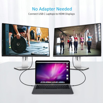 Cáp chuyển Choetech CH0021  Type C Sang HDMI 4K dài 1.8M (hàng chính hãng)