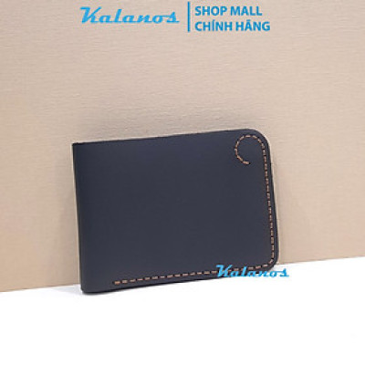 Ví nam nhỏ gọn handmade màu đen  đựng tiền da bò cao cấp Kalanos KBN790-Den