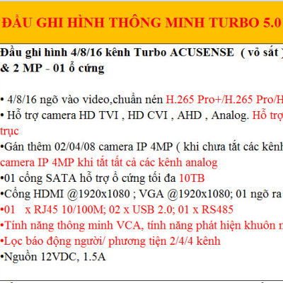 iDS-7216HQHI-M1/S - ĐẦU GHI HÌNH THÔNG MINH TURBO 5.0 DÒNG ACCUSENCE  - SẢN PHẨM CHÍNH HÃNG