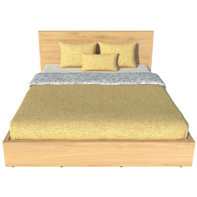 Giường ngủ cao cấp Tundo màu vàng sồi 180cm x 200cm