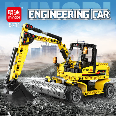 MINGDI - 8711 - Lắp Ráp Xe Xúc Điều Khiển Từ Xa Tỉ Lệ 1:24