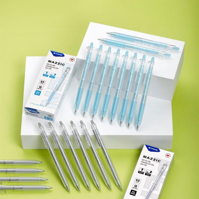 Hộp 10 Bút Gel Xóa Được 0.5 mm - Mazzic Thiên Long GELE-007 - Mực Xanh