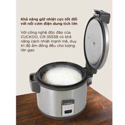 Nồi cơm điện công nghiệp 6,3L Cuckoo CR-3555 - Hàng chính hãng, Bảo hành 24 tháng