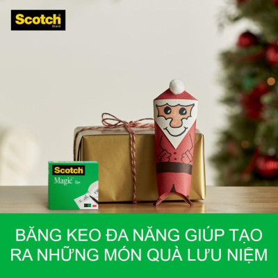 Băng keo kì diệu Magic Tape Scotch 3M 810 19.05mm x 32,9m - Trong suốt, siêu dính, viết lên được, xé được bằng tay
