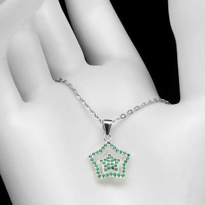 Dây Và Mặt Dây Chuyền Bạc Hiểu Minh DMD138D ngôi sao may mắn