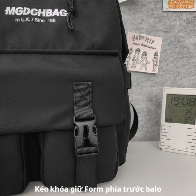 Balo nam nữ BH Kids MGDCH đi học, đi chơi, phong cách U.K basic, chống nước, chống sốc, có ngăn đựng laptop - CH112