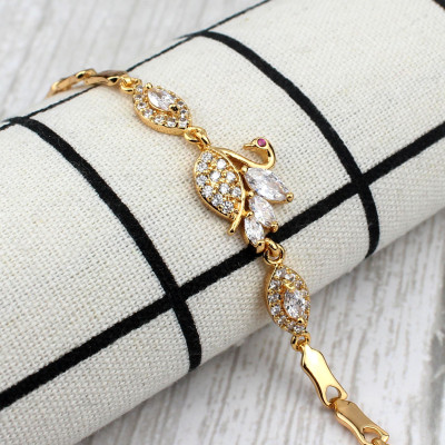 Lắc tay Nữ Thiên Nga đính hạt - Tặng vòng tay thủy tinh pha lê