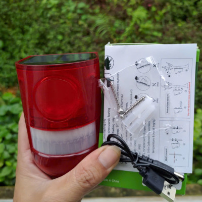 chuông báo động chống trộm hồng ngoại sử dụng năng lượng mặt trời có đèn báo