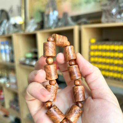 Vòng nu huyết Long 12li kiểu trúc - đậm dầu - vòng nhiều nu - thơm vĩnh viễn phong thuỷ may mắn