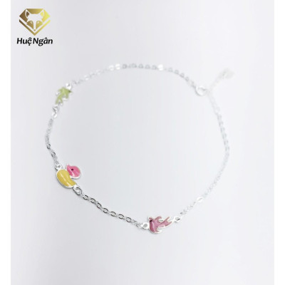 Lắc chân bạc Ý 925 Huệ Ngân - Fish and bird RYBJ50026