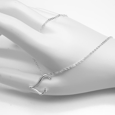 Dây Và Mặt Dây Chuyền Nữ Bạc Hiểu Minh CC001.L - Chữ L - Bảo Hành Vĩnh Viễn ( Hàng Chính Hãng )