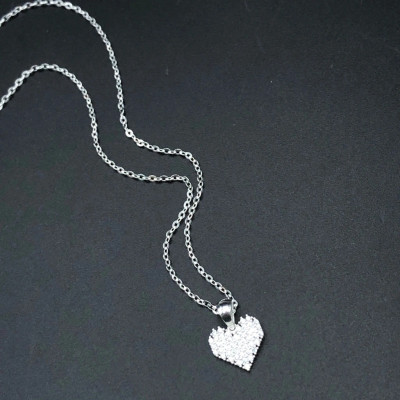 Dây Chuyền , Vòng Cổ Nữ Trái Tim Đính Đá BẠC HIỂU MINH DMD491