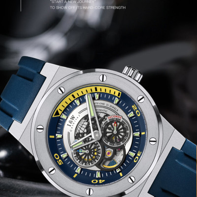 Đồng Hồ Nam I&W Carnival 619G2 Chính Hãng Full Box Chống Nước Kính Chống Xước Dây Silicone BH 5 Năm (Máy Cơ Tự Động)