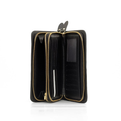 Ví cầm tay KURO- 2 dây kéo | Anh Tho leather