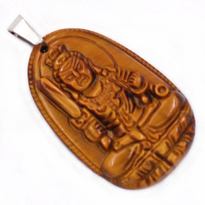 Mặt Phật Bất động minh vương đá mắt hổ 3.6cm