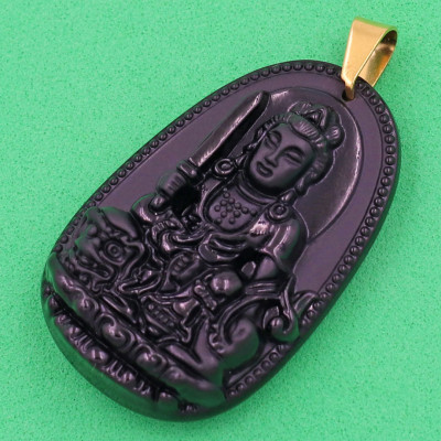 Mặt Phật Văn Thù Bồ Tát đen 5 cm