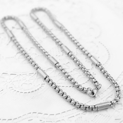 Dây chuyền nam titan cao cấp thời trang inox bọc khoanh chạm họa tiết tròn trangsucpt 4mm PTDCNA162