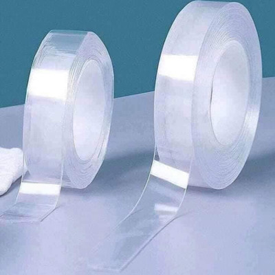 BĂNG KEO TRONG SUỐT ĐA NĂNG 2 MẶT DÍNH, CUỘN 3M, 5M RỘNG 3CM - HÀNG NHẬP KHẨU