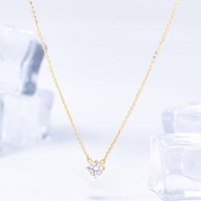 Dây chuyền bạc nữ đẹp mạ vàng 18k đá Cz trắng cao cấp Gix Jewel DC07