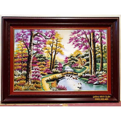 TRANH ĐÁ TỰ NHIÊN- PHONG CẢNH RỪNG THU VÀNG