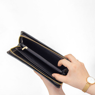 Ví cầm tay KURO- 1 dây kéo | Anh Tho leather