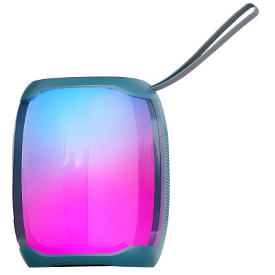 Loa di động thể thao bluetooth chống nước chuẩn IPx6 hiệu WIWU Thunder P40 MINI trang bị đèn LED đổi màu, công nghệ Bluetooth 5.0, Nghe đài radio FM, thẻ SD, có jack âm thanh AUX 3.5mm, thời gian nghe nhạc lên đến 6h - hàng nhập khẩu