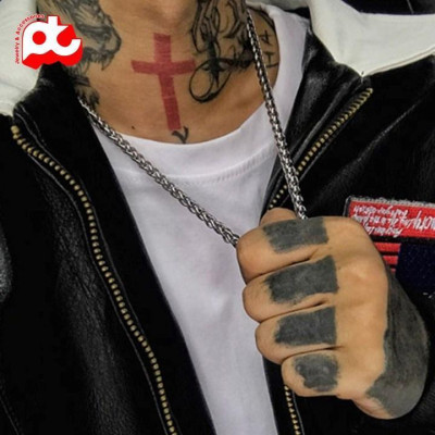 Dây chuyền nam đẹp titan titan thép không gỉ kiểu bông dừa trangsucpt kích cỡ 6mm trắng PTDCNA171