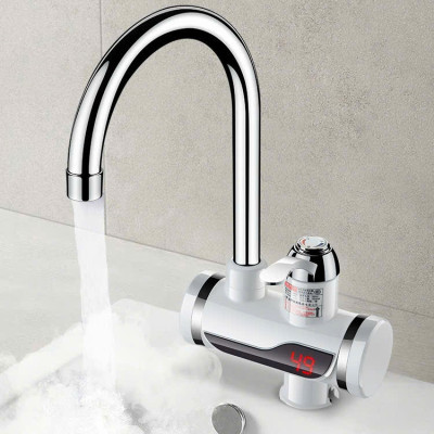 Máy Nước Nóng Trực Tiếp Gắn Chậu gắn tường có rơle chống giật an toàn dùng Nước Nóng và Lạnh Ngay Tại Vòi