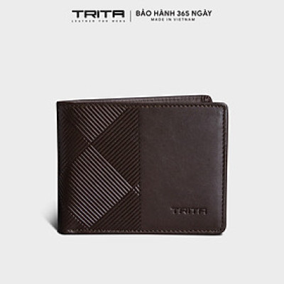 Ví nam da bò Trita ( Thời trang nam dáng ngang - Ví da RVN05 )