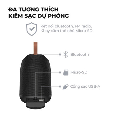 Loa Bluetooth di động Energizer Kiêm Sạc Dự Phòng BTS 061 - Hàng Chính Hãng