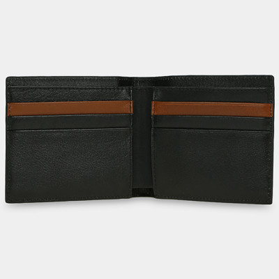 Ví da nam gập đôi phom ngang phối màu nhiều ngăn IDIGO MW1-5046