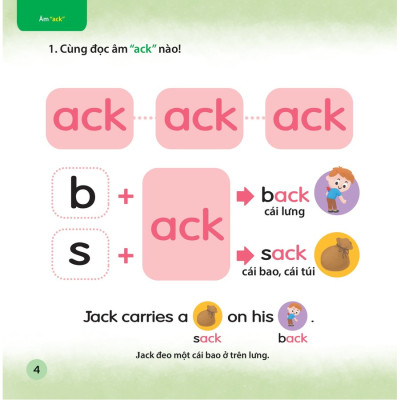 Cùng Con Học Ngữ Âm Tiếng Anh Qua 3 Cấp Độ - Nguyên Âm Ghép Với Phụ Âm