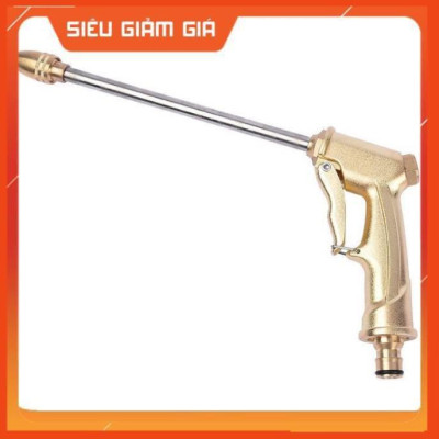 Bộ dây vòi xịt nước rửa xe, tưới cây . tăng áp 3 lần, loại 20m 206701-3 đầu đồng, cút nối vàng