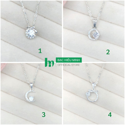 Dây Chuyền Bạc 925 Đính Đá Nhân Tạo Cao Cấp Bạc Hiểu Minh DMD534