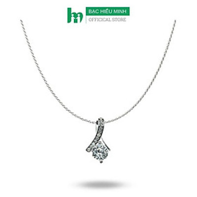 Dây Chuyền Vòng Cổ Nữ Bạc 925 Hình Giọt Sương Long Lanh BẠC HIỂU MINH DMD338S