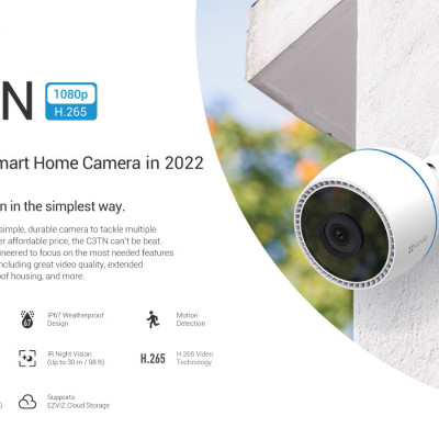 Camera Wifi Ngoài Trời EZVIZ C3TN 1080P,  C3TN Color Night, chống bụi và nước IP67 - Hàng Chính Hãng