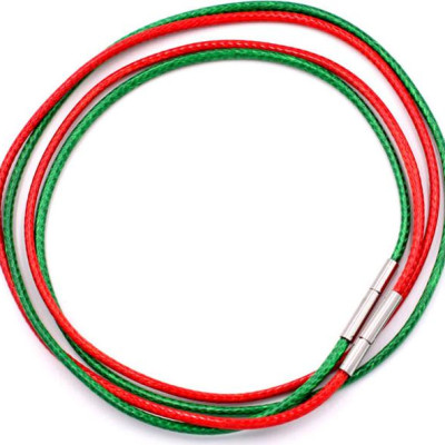 Combo 2 sợi dây vòng cổ cao su - xanh lá + đỏ DCSXLO1