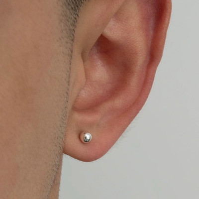 Khuyên Tai Nụ Bạc Unisex Chính Hãng Bạc Hiểu Minh HT386