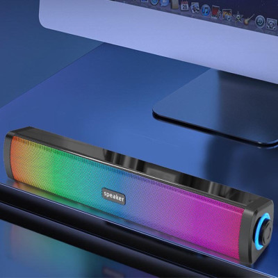 Loa thanh vi tính E1411 led RGB cho máy tính Laptop hàng nhập khẩu