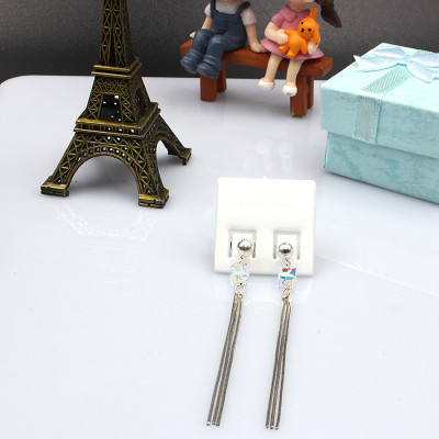 Bông tai hoa tai Bạc Hiểu Minh HT303 dáng dài